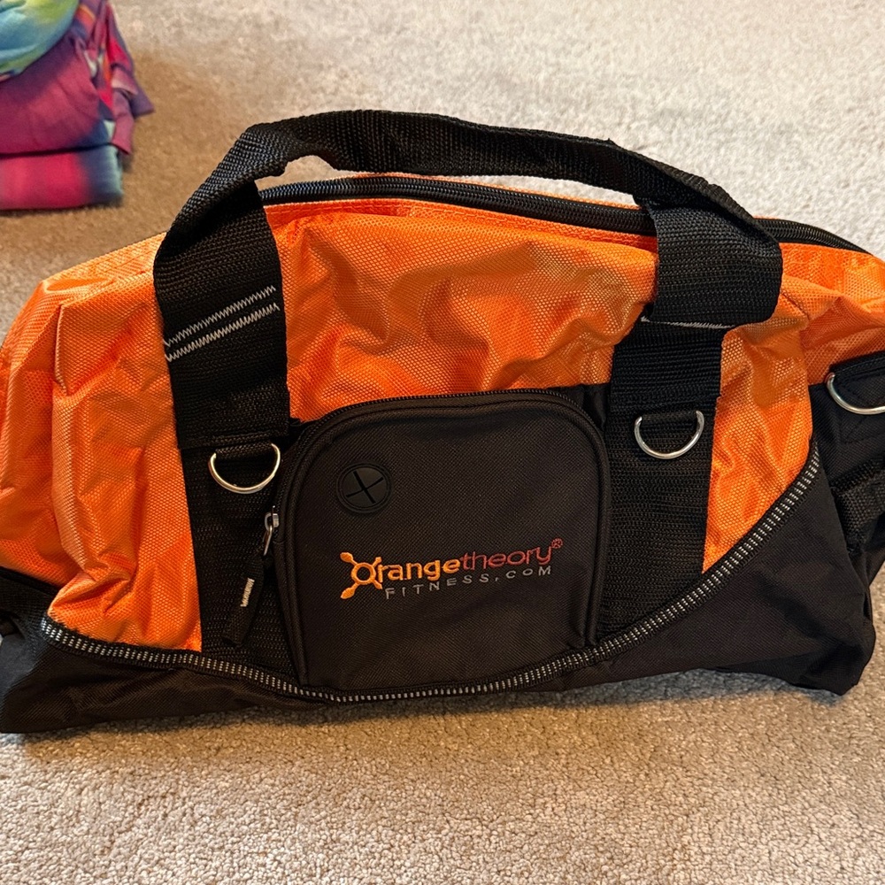 Orangetheory Black and Orange Duffel Bag